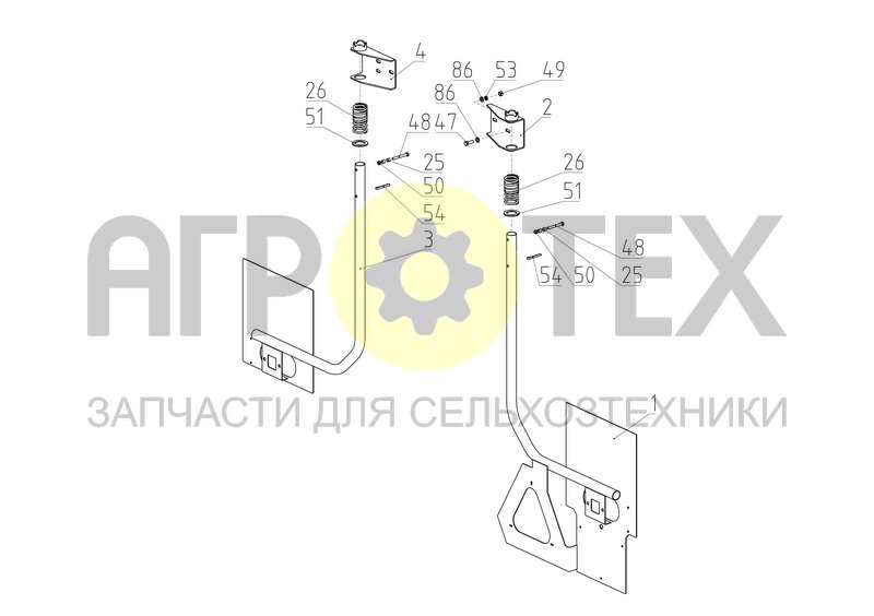 Кронштейны задних фонарей (RT495.11.13.000Ф) (№26 на схеме)